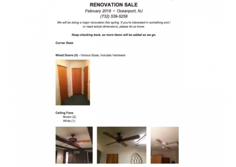 Renovation Sale