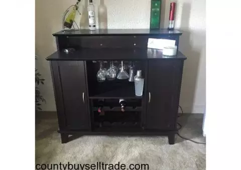 Solid wood home bar excellent condition - BEST OFFER
